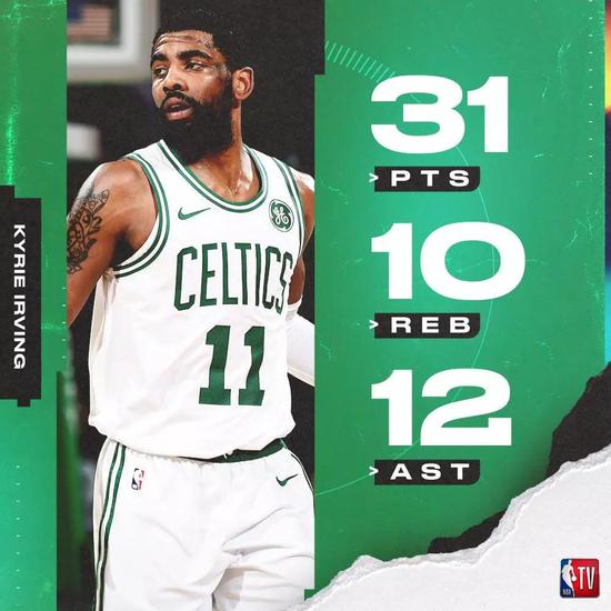  欧文回归首秀砍准三双数据  